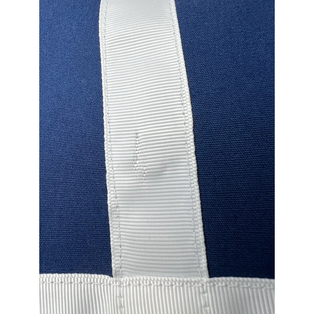 Two Pottery Barn Teen Navy & White Curtain Blackout Panels  Greek Key 52 X 96